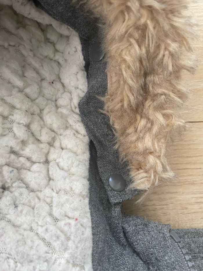Manteau hiver gris fourré polaire 2 ans - photo numéro 4