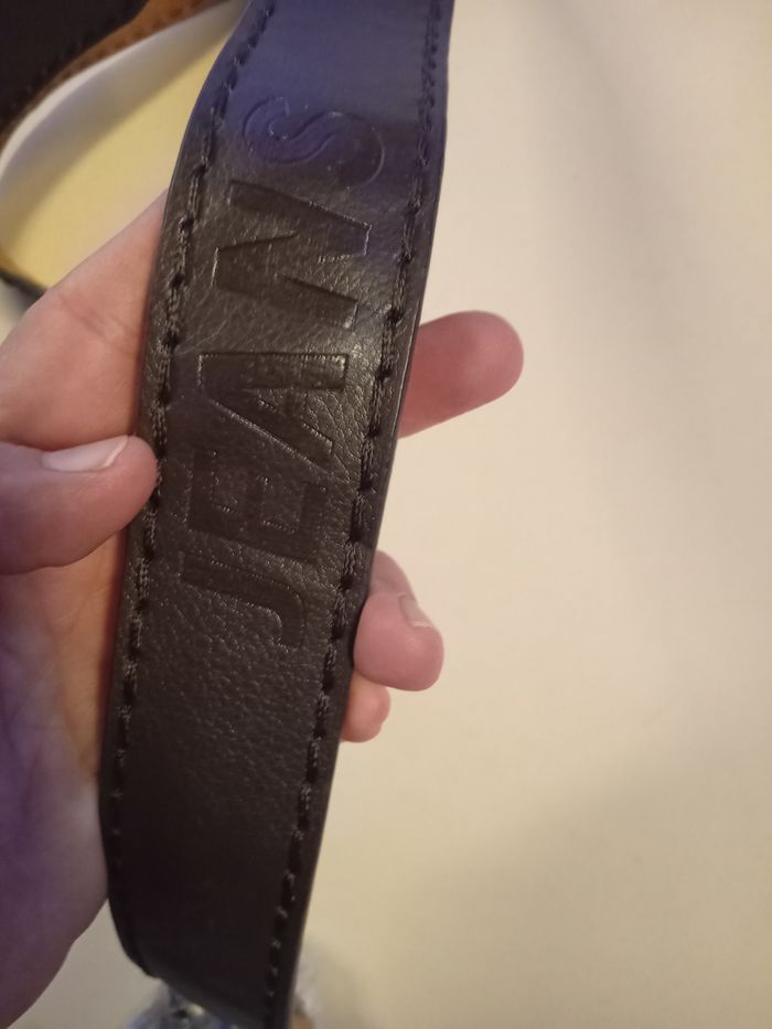Ceinture marron croûte de cuir marque jeans taille L 38/40 - photo numéro 2