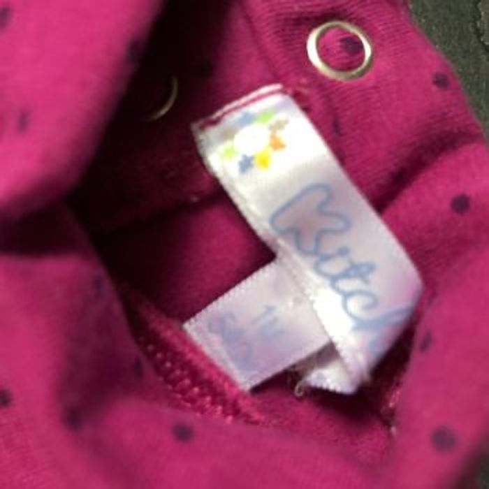 Sous pull fuchsia points violet 1 mois kitchoun - photo numéro 2