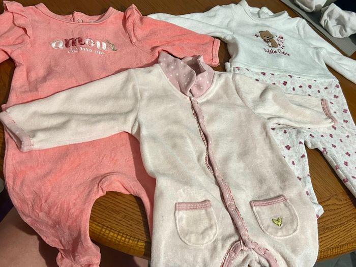 Lot de 3 pyjamas velours