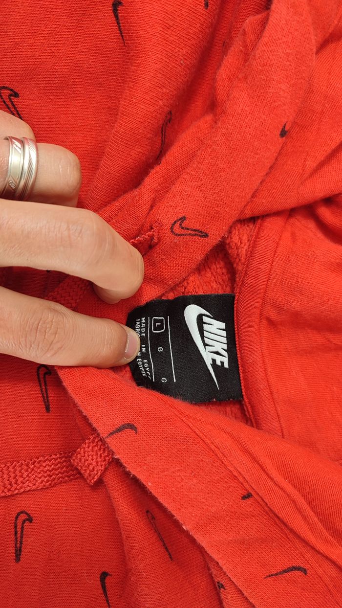 Vêtement Homme Sweats pull sweat à capuche rouge Nike taille L #Retrostreet - photo numéro 3