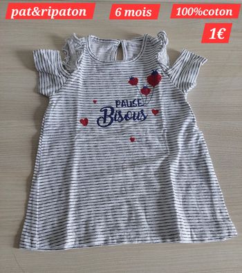 T-shirt Pat&ripaton fille 6mois 