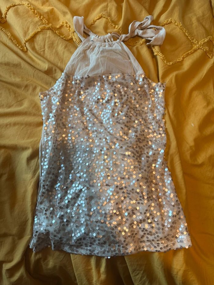 Tenue fete or paillette promod M