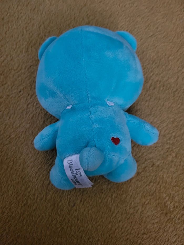 Peluche bisounours bleu/ vert baby jemini - photo numéro 2