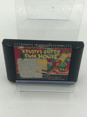 Cartouche de jeu vidéo Krusty’s super Fun House sur console Sega Megadrive
