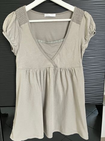 T shirt gris vert kaki Promod taille 2