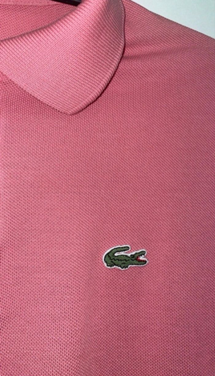 Lacoste - Polo à manches courtes - Taille 2 (S) - Vieux Rose - photo numéro 2