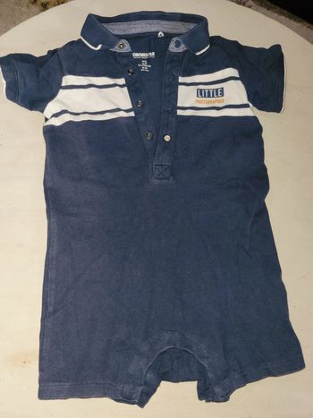 Combinaison polo short 24 mois