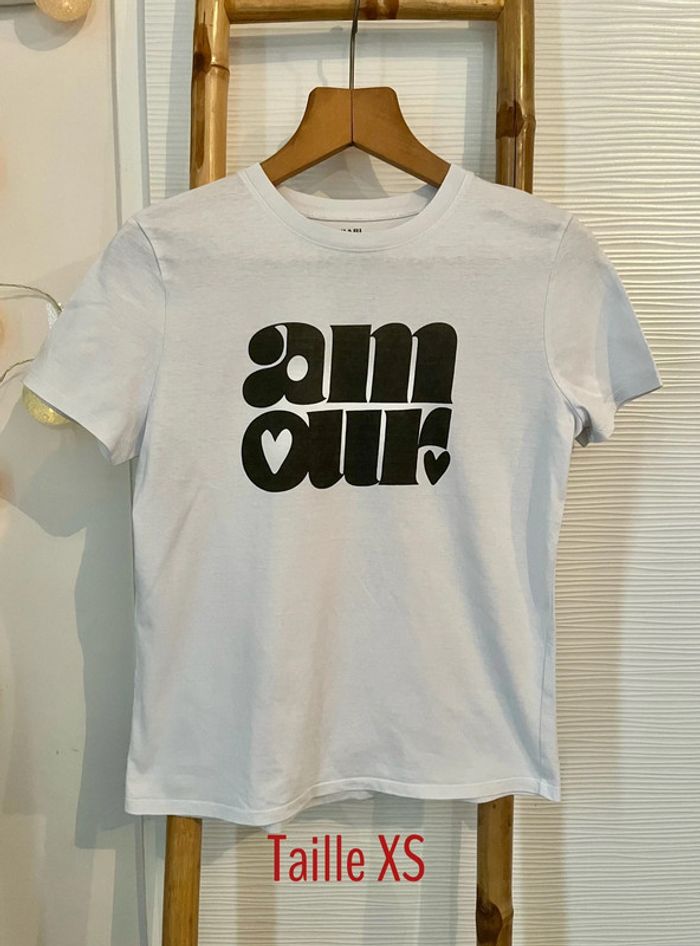 T-shirt à message taille XS