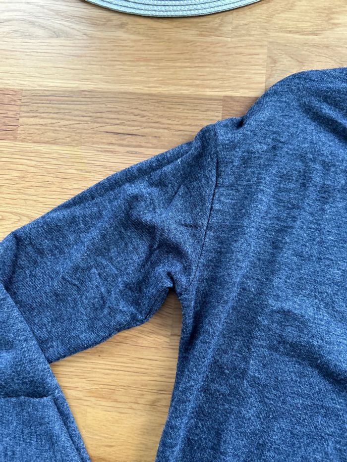 Kiabi - Pull de grossesse - bleu avec fil argent - T38 - photo numéro 3