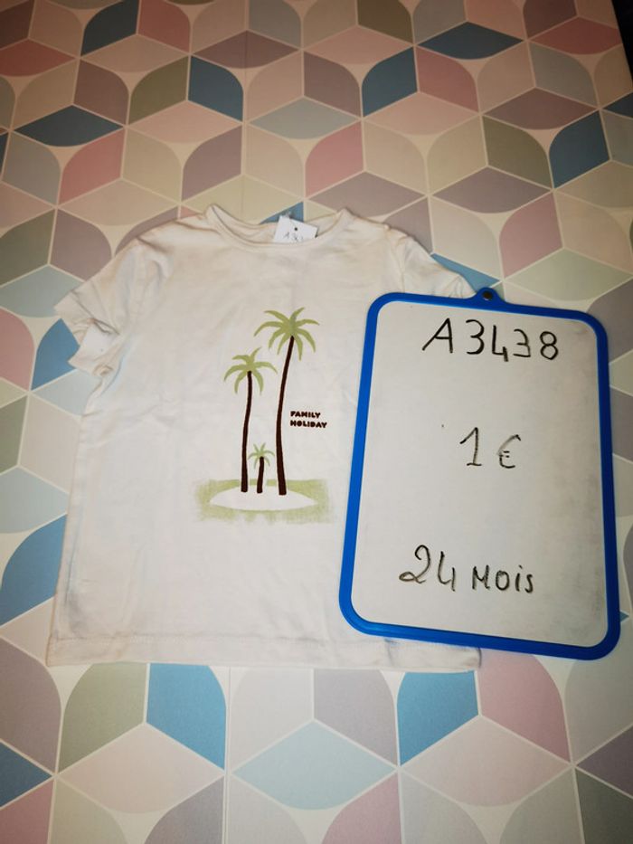 A3438 - tee-shirt garçon 24 mois - photo numéro 3