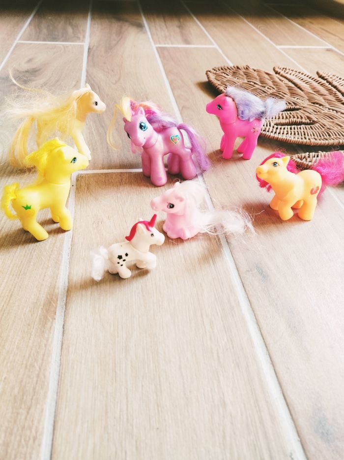🦄Lot de 7 poneys my little pony - mon petit poney et bootleg