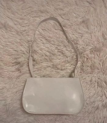Sac baguette blanc porté épaules neuf