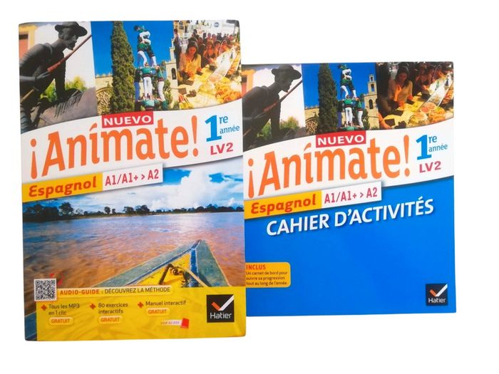 Lot de manuel scolaire et cahier espagnol