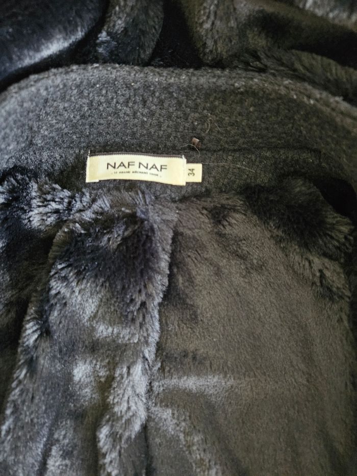 Manteau Nafnaf chic et chaud avec capuche en laine - photo numéro 3