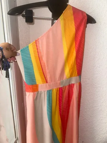 Robe fluide multicolore pastel – Taille XL – Parfaite pour l’été