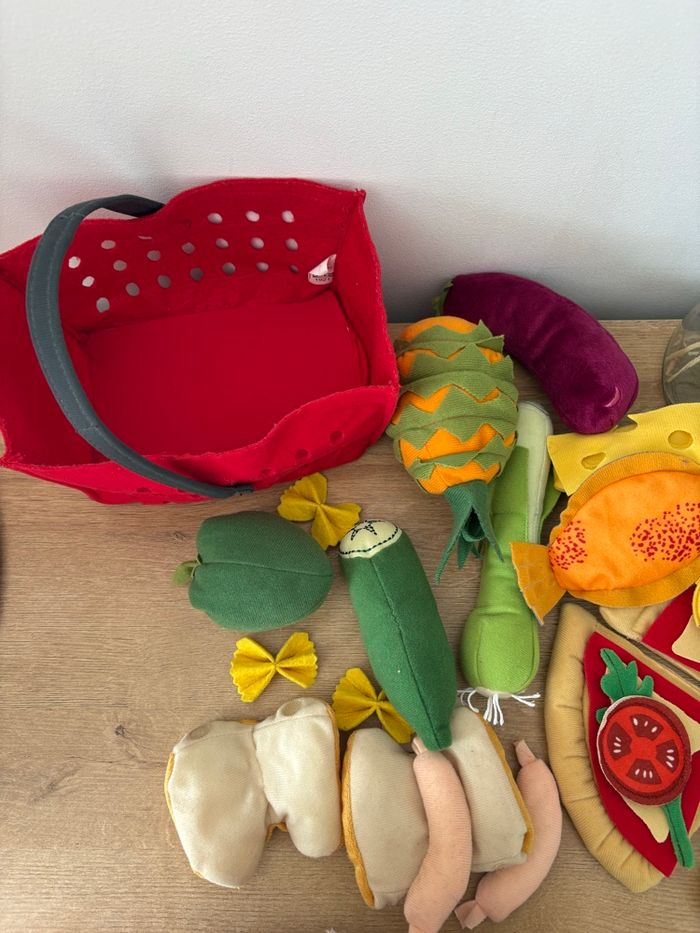 Dînette en tissu fruits légumes pizza - photo numéro 9