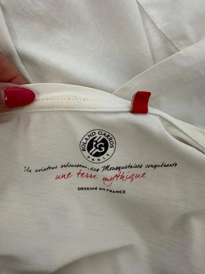 T-shirt Roland Garros homme blanc taille XXL - photo numéro 3