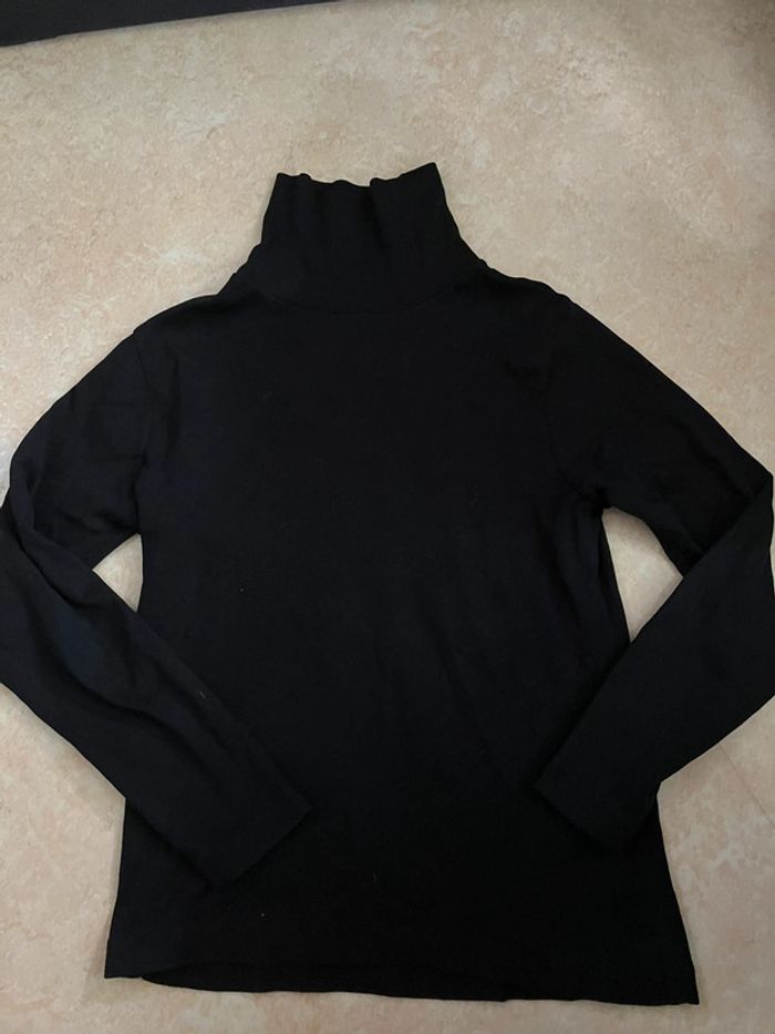 Pull col roulé Kiabi – noir – taille 8 ans