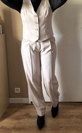 Ensemble pantalon&gilet Beige/crème M