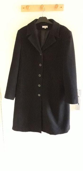 Manteau noir laine marque pure et simple