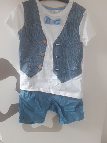 Ensemble short T-shirt imprimé boléro