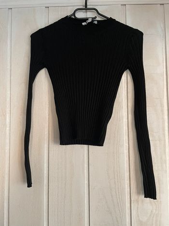 Sous-pull moulant côtelé noir - Jennyfer - XS