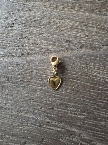  Charms coeur ' Doré