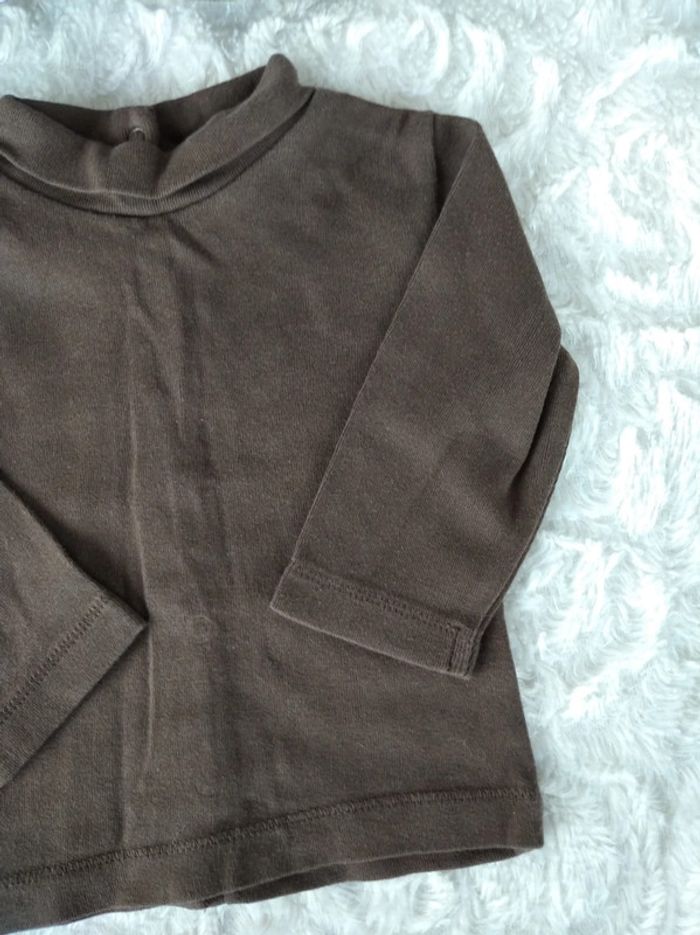 Sous pull col roulé Mixte 6 mois Kitchoun 100% coton - photo numéro 4