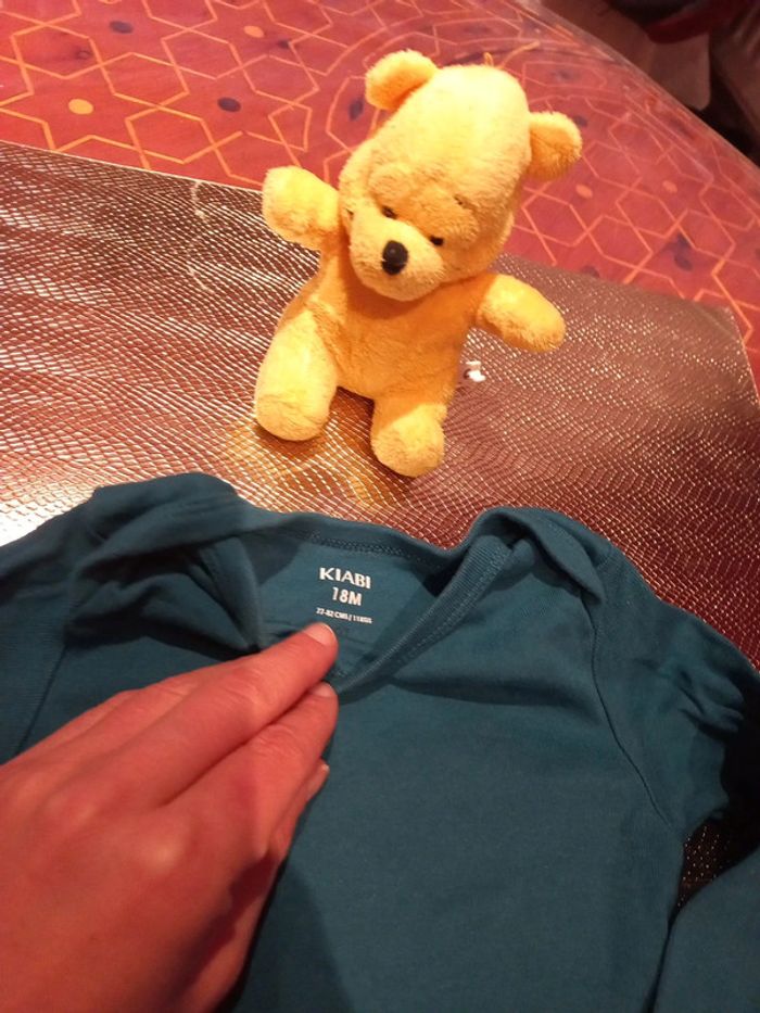 Beau body turquoise foncé mixte 18 mois - photo numéro 2