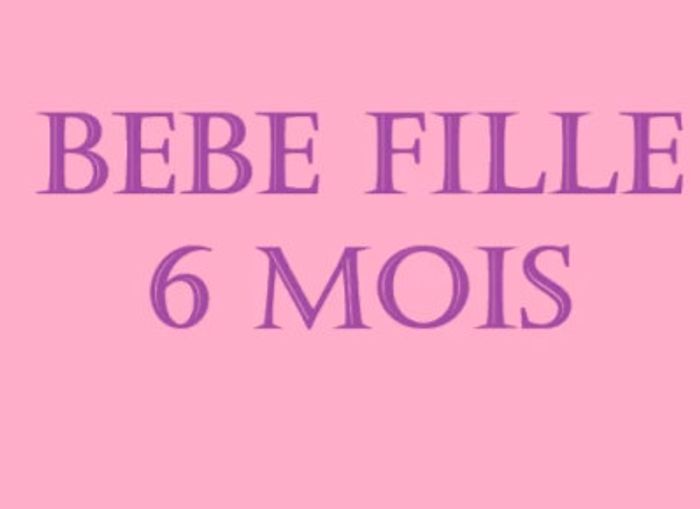 Bébé fille 6 mois