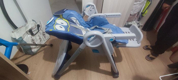 Chaise haute transat évolutif Chicco Polly 2 Start Shark - photo numéro 2