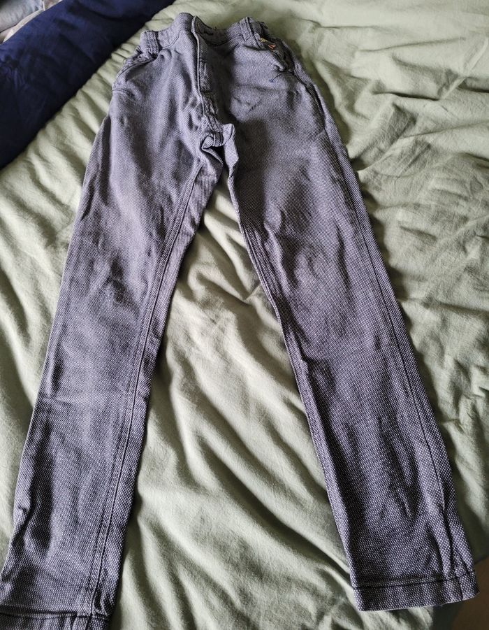 pantalon sergent major moucheté marine 10ans (6e)