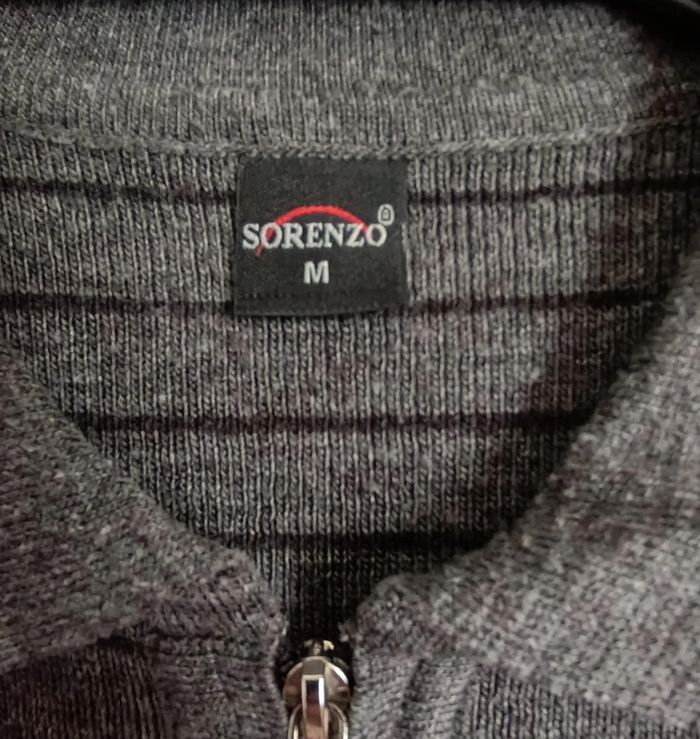 Pull gris à rayures homme. Sorenzo. Taille M. - photo numéro 2