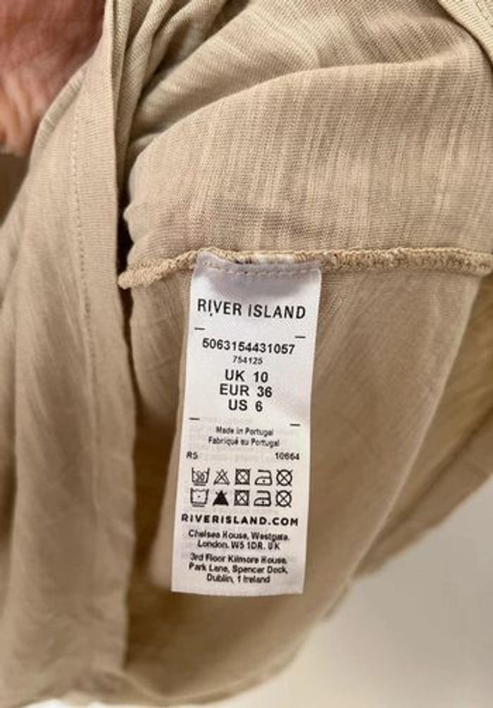 Débardeur côtelé à encolure dégagée River Island beige neuf 38 M - photo numéro 6