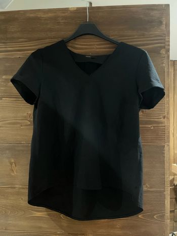 Blouse effet tee shirt noire