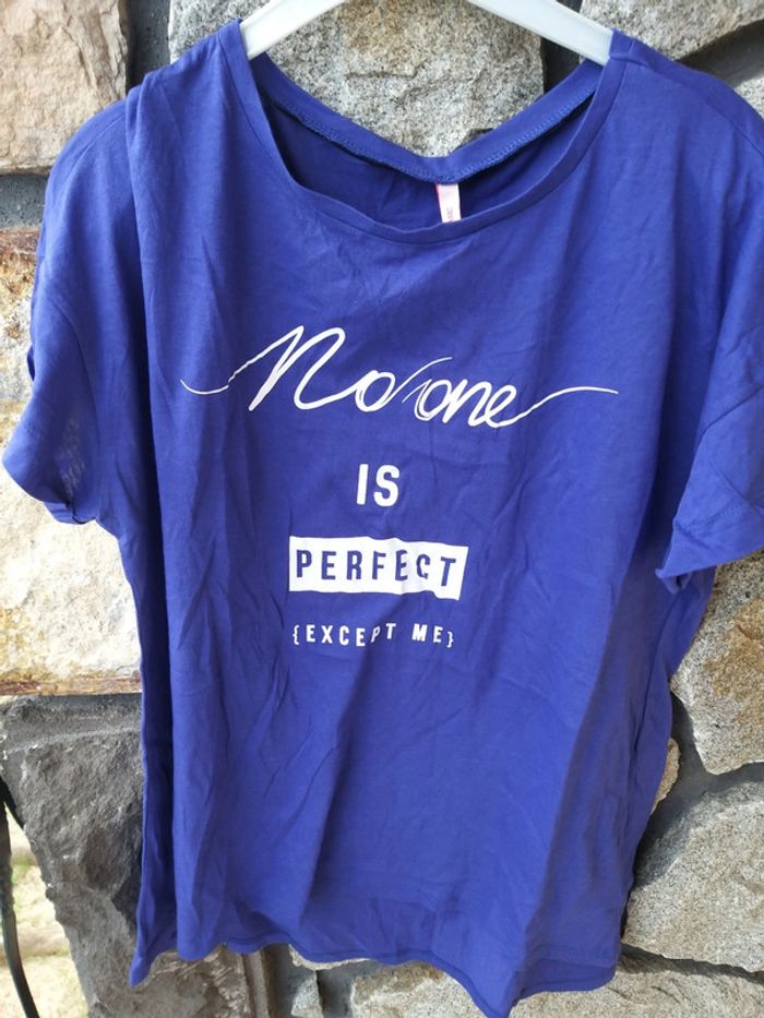 Tee shirt femme bleu - photo numéro 2