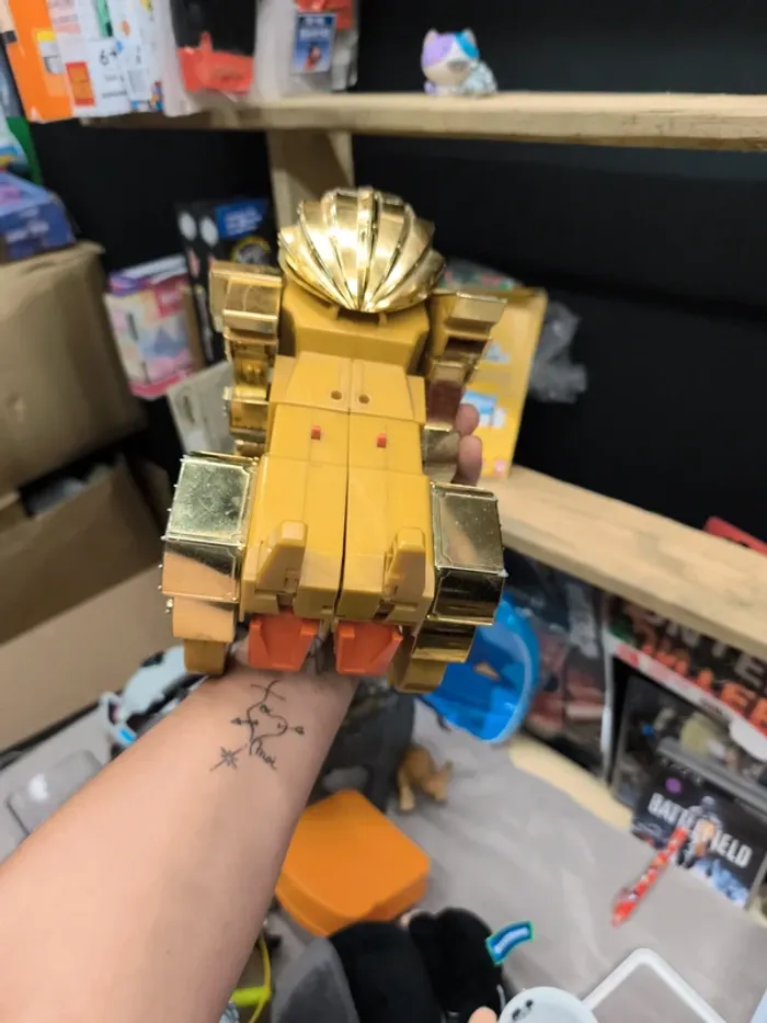 Robot boot Takara 1995 dinosaure rex doré golden or brave goldran nagoya dragon power transformers - photo numéro 11