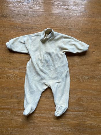 Pyjama grenouillère en velours jaune