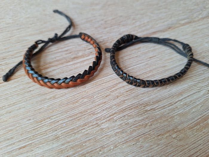 Lot 2 bracelet effet cuire - photo numéro 3
