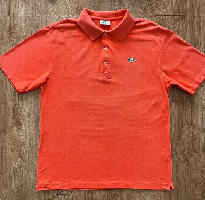 Polo/T.shirt corail Lacoste pour homme, taille 4 (M) - photo numéro 2
