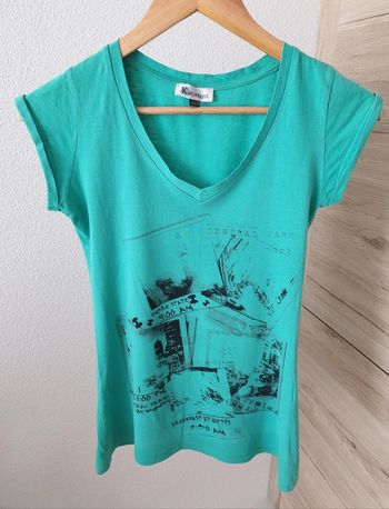 T shirt vert col V 34/36