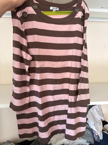 Haut rayure rose marron