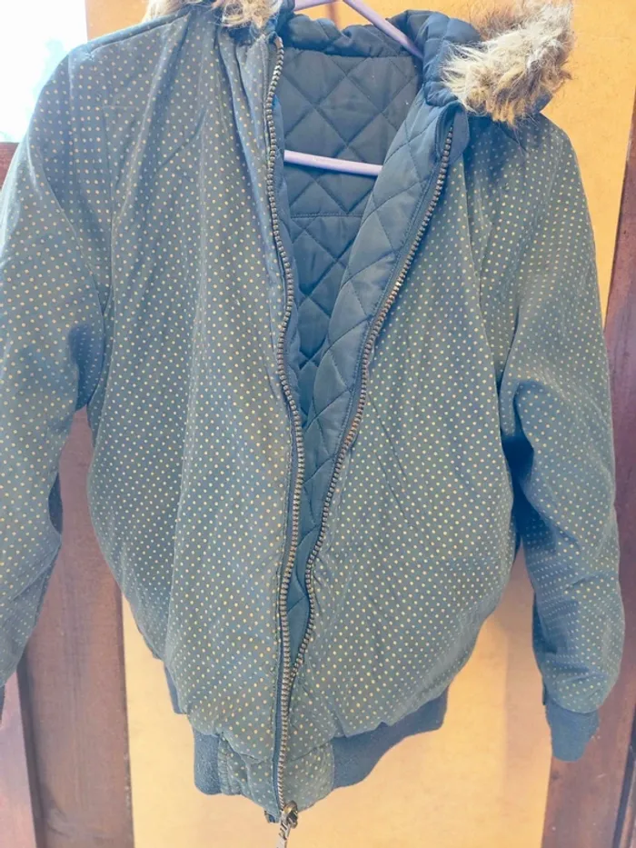 manteau fille réversible