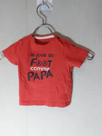 Tee-shirt manche courte rouge"Bébé rêve"