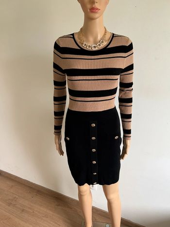 Robe pull beige et noire Morgan taille S TBE
