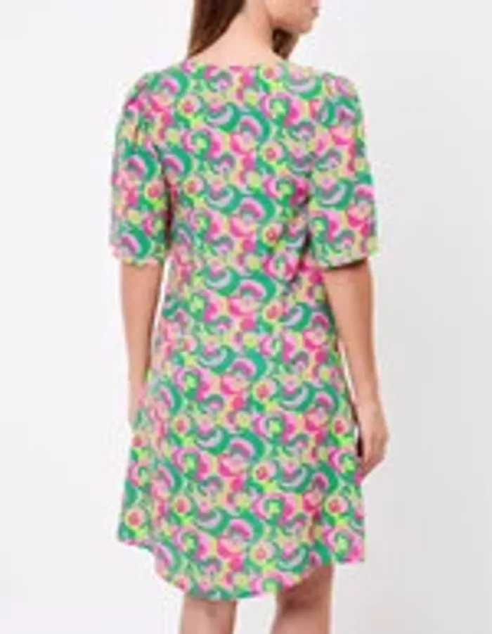 Robe fluide manches tulipes - PUCE - motif Youpi - taille XXL - LA FIANCEE - photo numéro 3