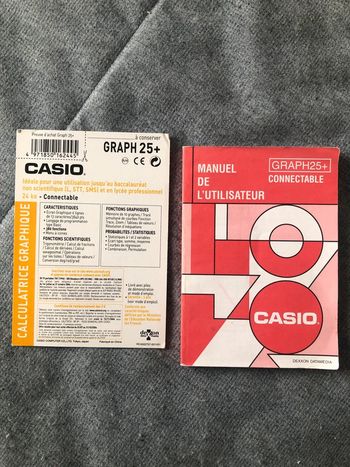 Manuel calculatrice Casio graph 25+
