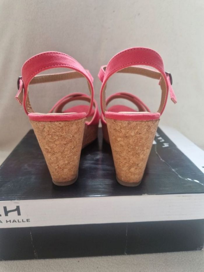 Neuf sandale compensé rose femme la halle pointure 39 - photo numéro 5