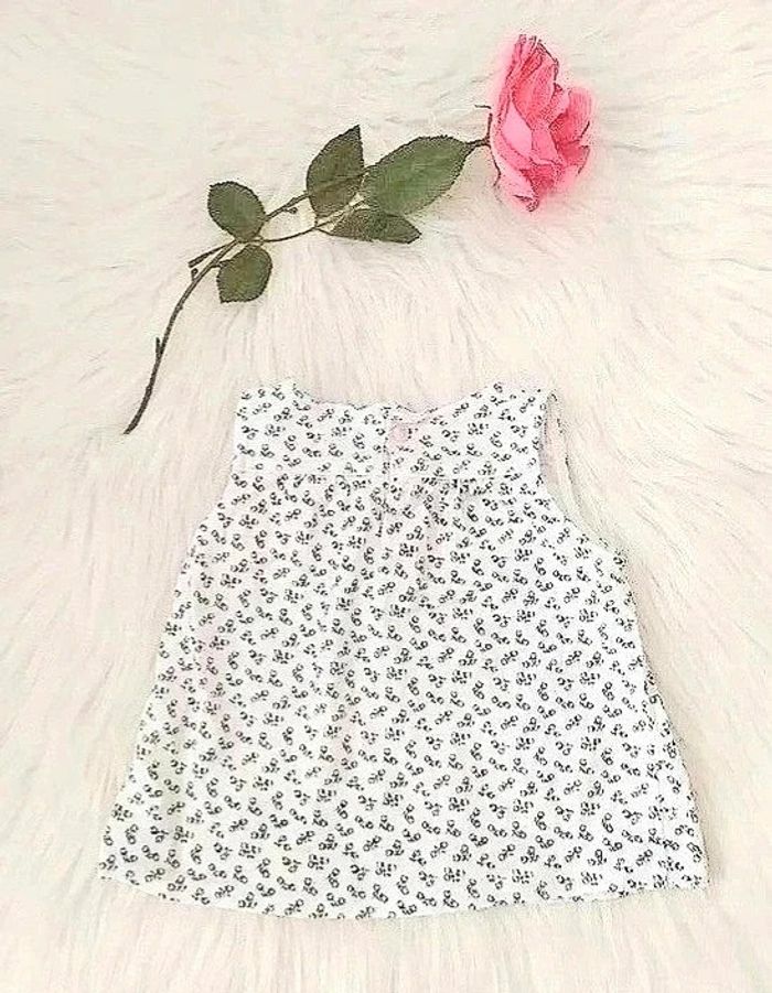 👼 Blouse débardeur sans manches en coton bébé fille été 18 mois motif cerise - photo numéro 3